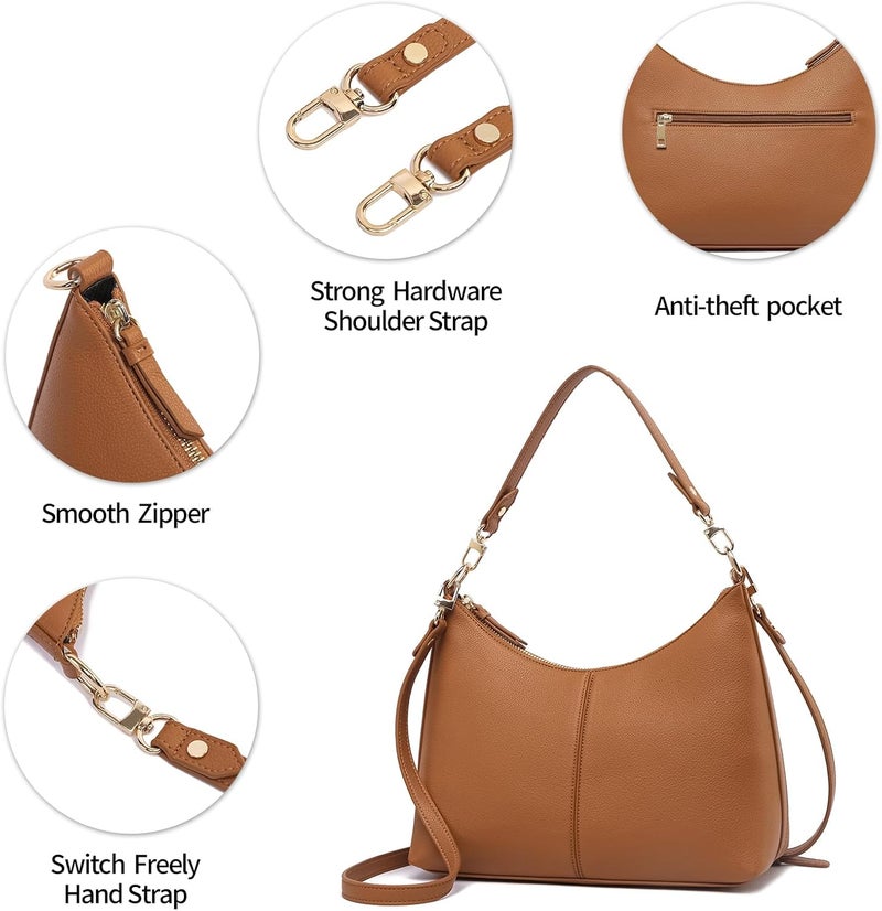 Keyli Small Shoulder Handbags for Women Mini Purse Waterproof Soft Leather Crossbody Bags for Work Shopping Travel - Image 5